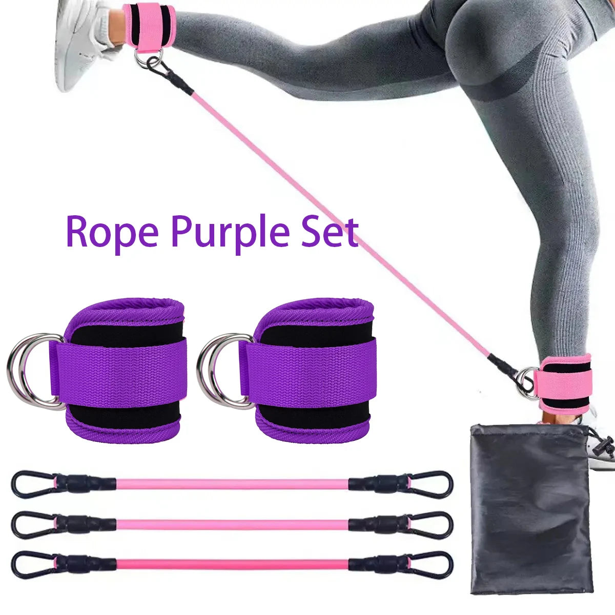 Yoga Leg Expander Ankle Straps Set