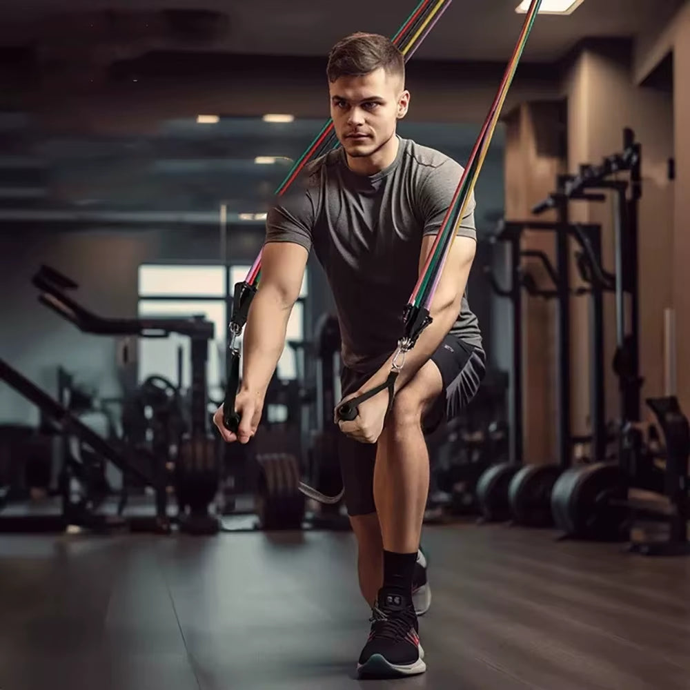 Portable Pull Chest Resistance Bands Set