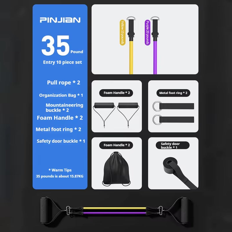 Portable Pull Chest Resistance Bands Set