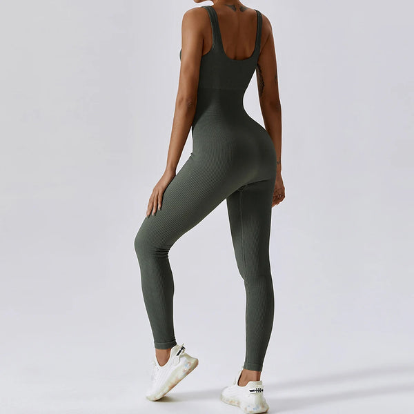 One-Piece Spring Belly Tightening Workout Bodysuit