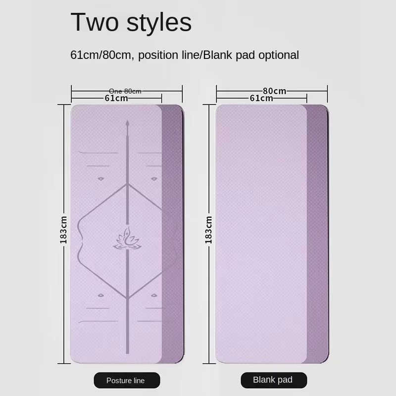Non-Slip TPE Shock Absorption Yoga Mat - Bambam Fitness