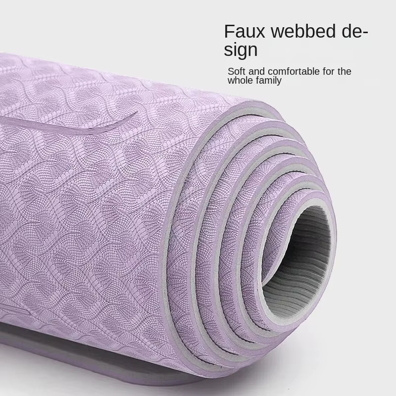 Non-Slip TPE Shock Absorption Yoga Mat - Bambam Fitness