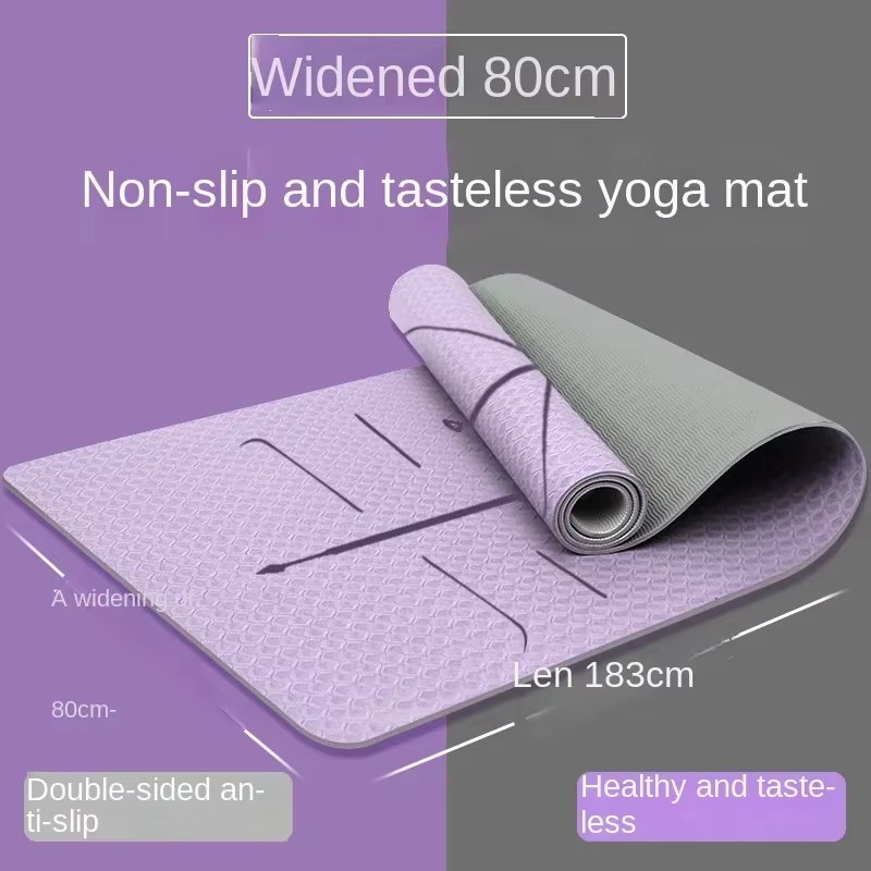 Non-Slip TPE Shock Absorption Yoga Mat - Bambam Fitness