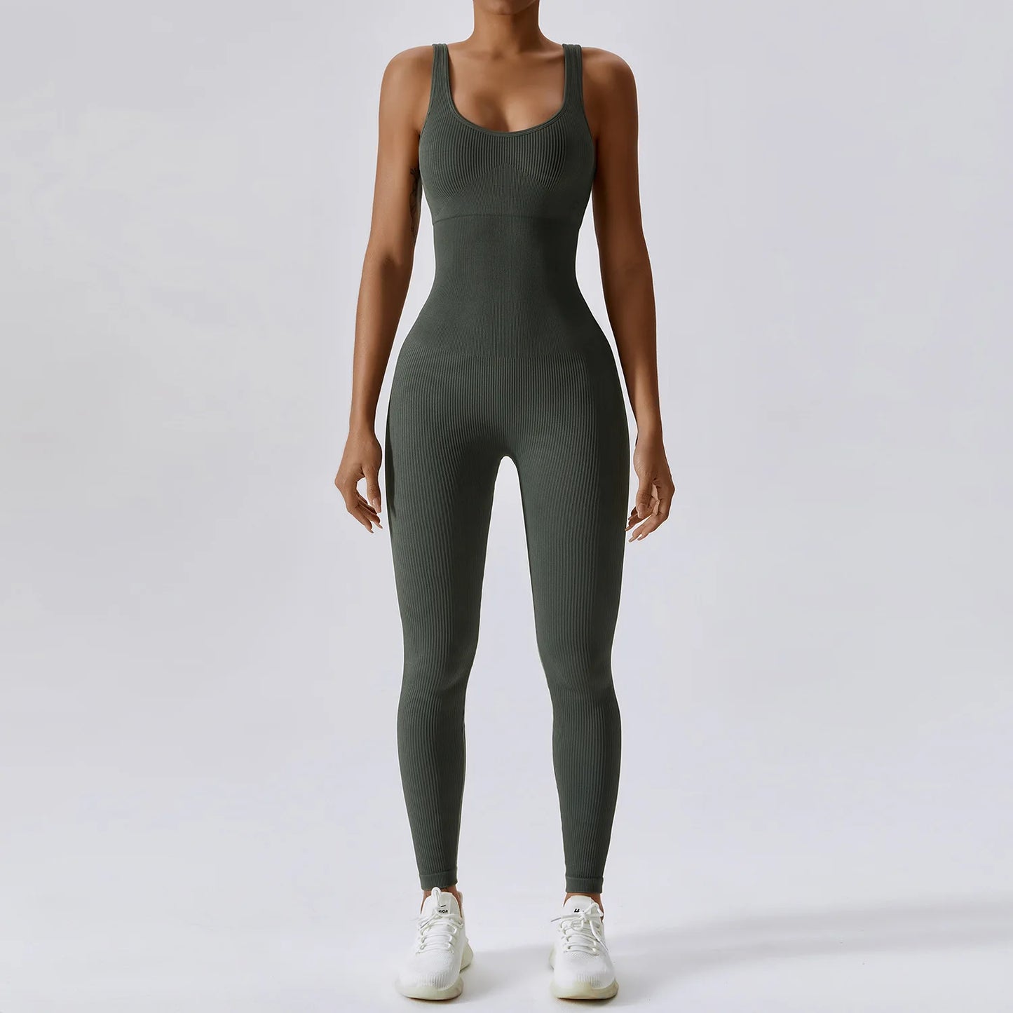 One-Piece Spring Belly Tightening Workout Bodysuit