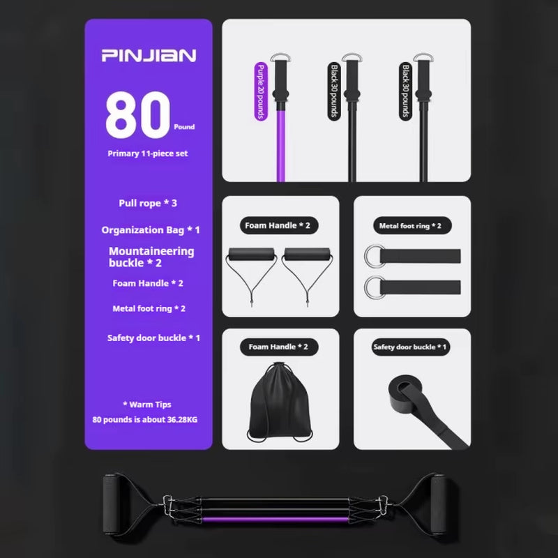 Portable Pull Chest Resistance Bands Set