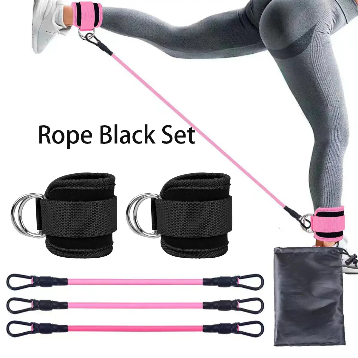Yoga Leg Expander Ankle Straps Set