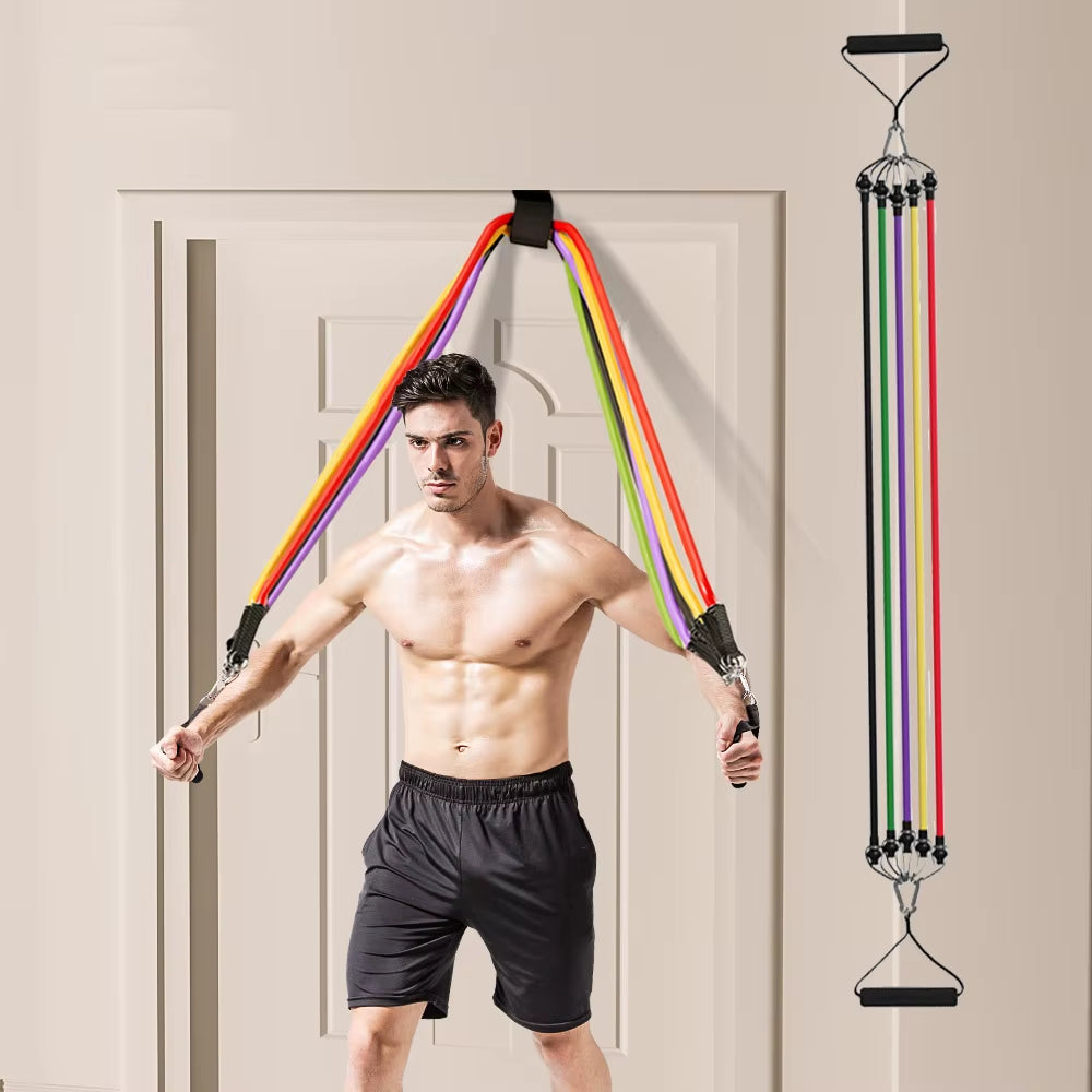 Portable Pull Chest Resistance Bands Set