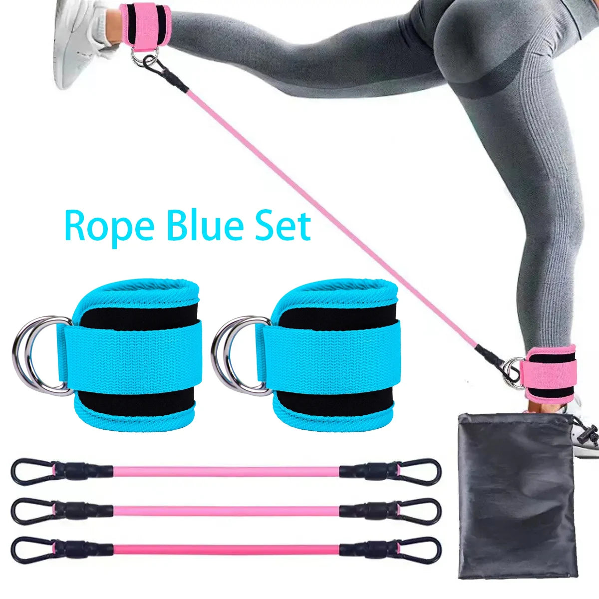 Yoga Leg Expander Ankle Straps Set
