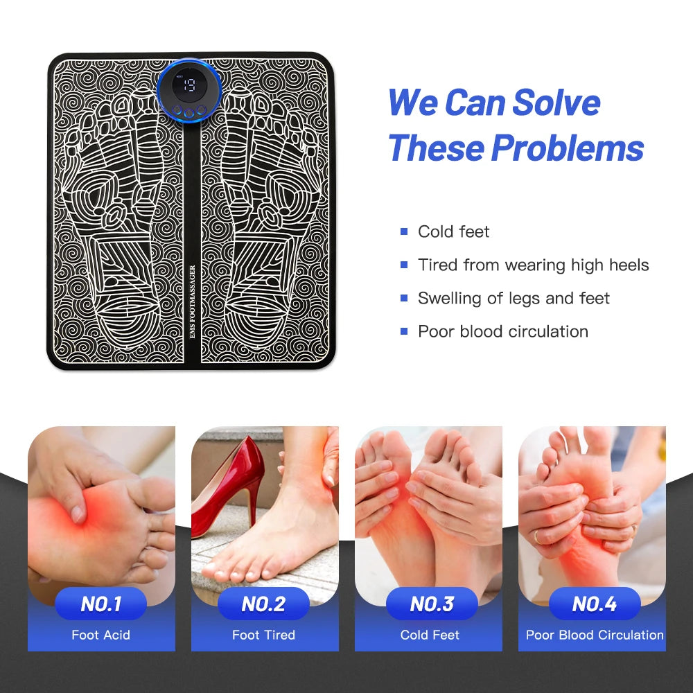 EMS Electrostimulator Foot Massager Pad - Bambam Fitness